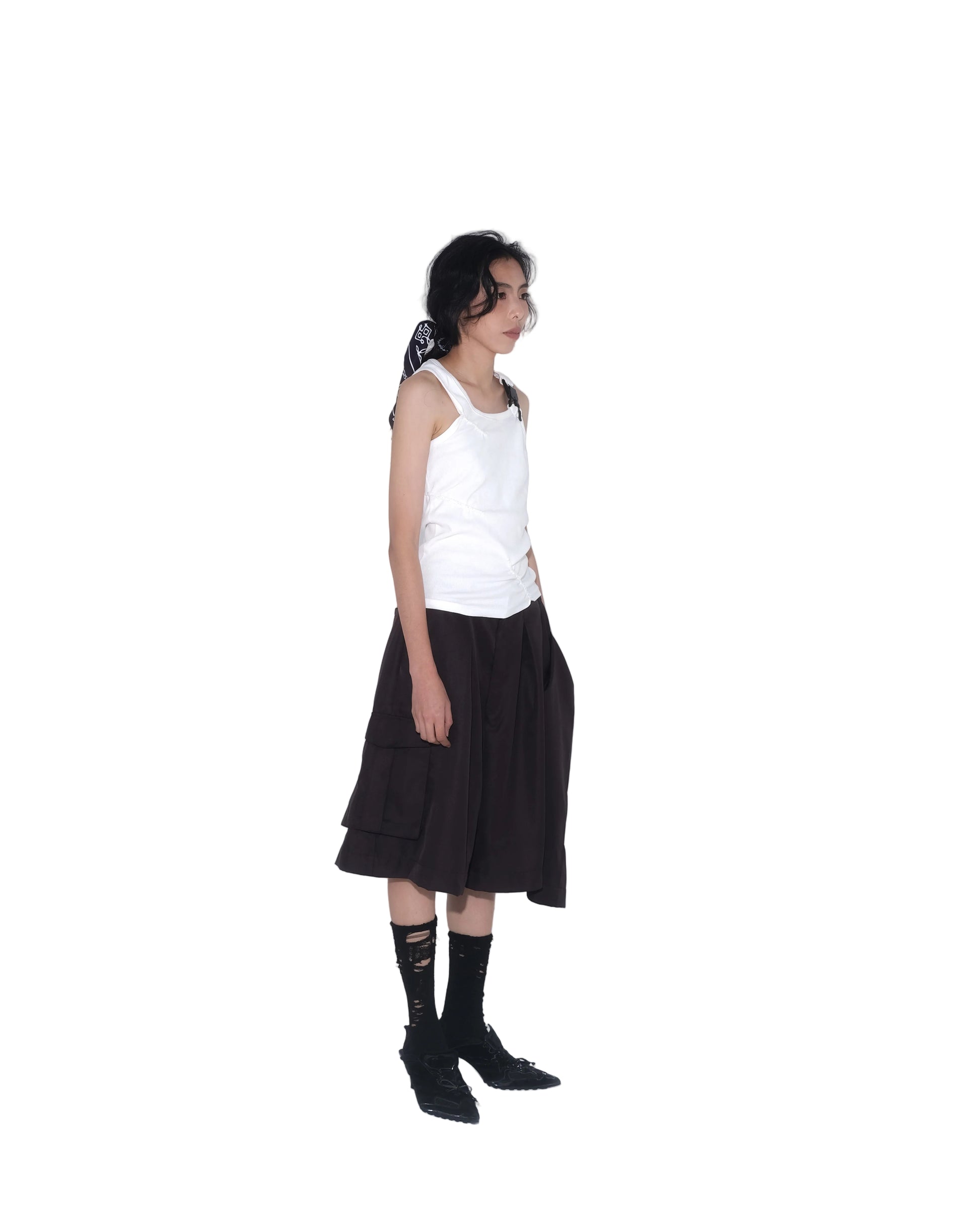 3 Kaki Kongfu Pants in Dark Brown - BEV C multi label store