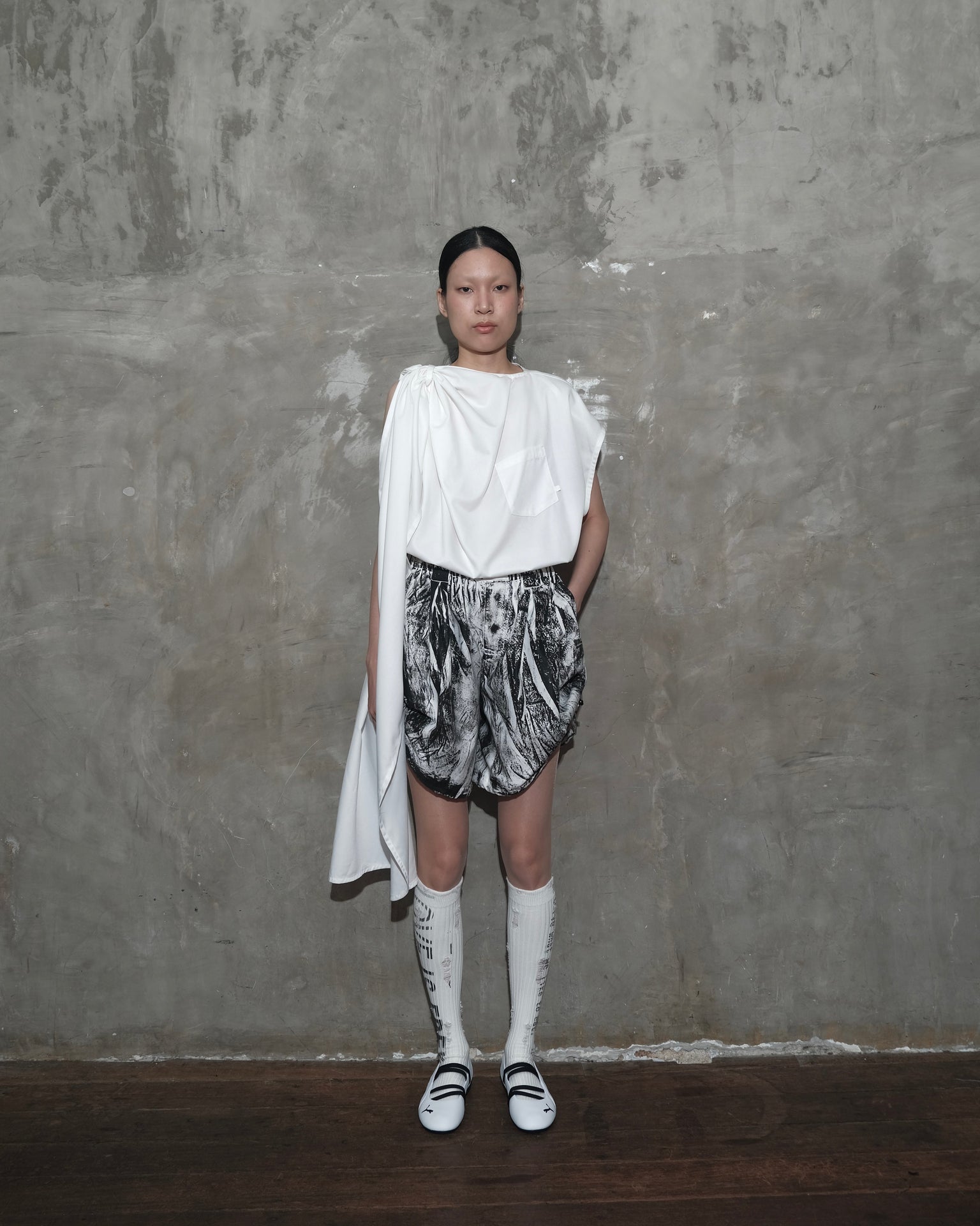 Dune Draped Top in White