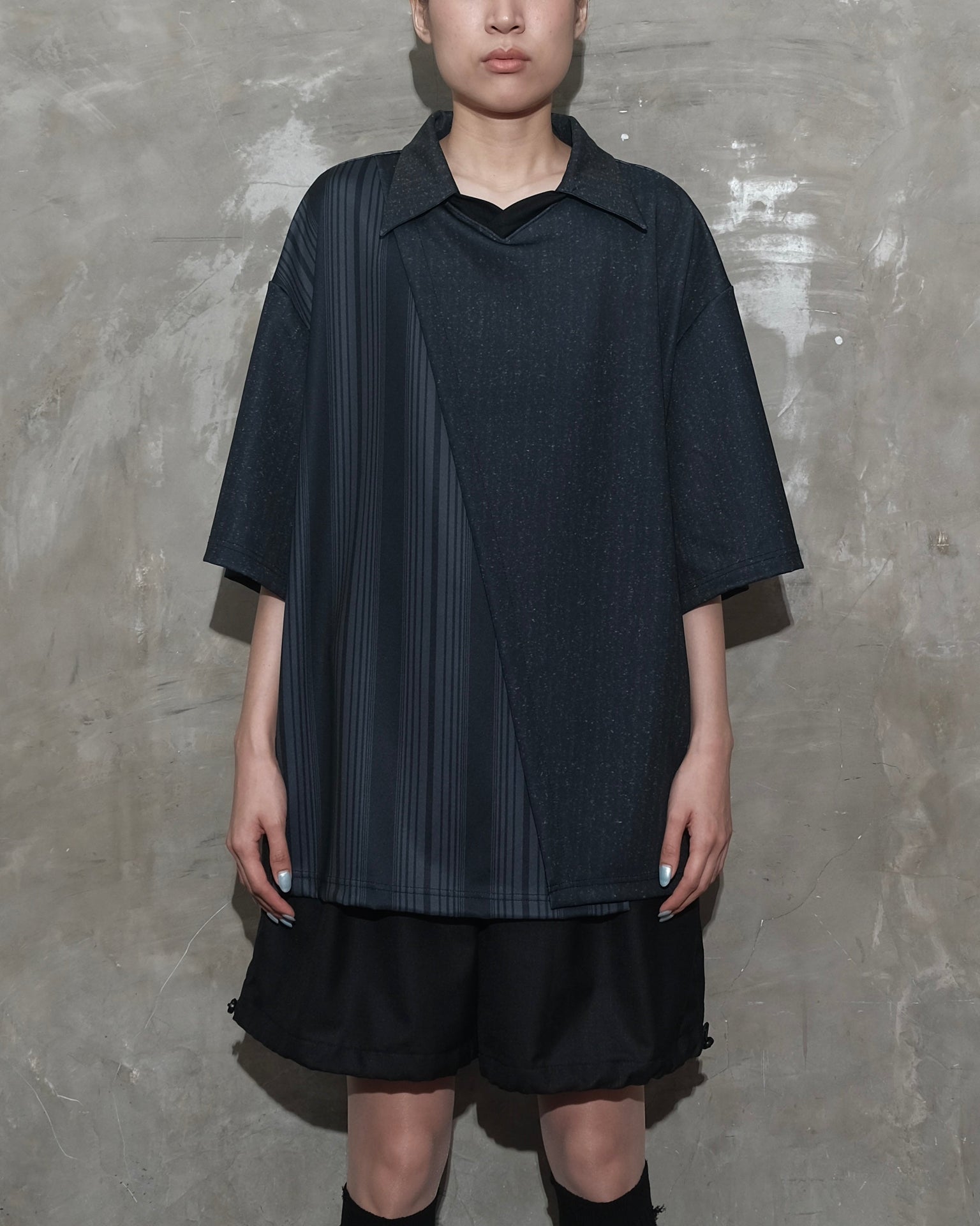 Overlap Jersey in Black