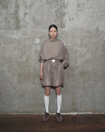 Slanted Collar Shirt in Brown - BEV C multi label store