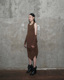 U Dress in Dark Brown - BEV C multi label store