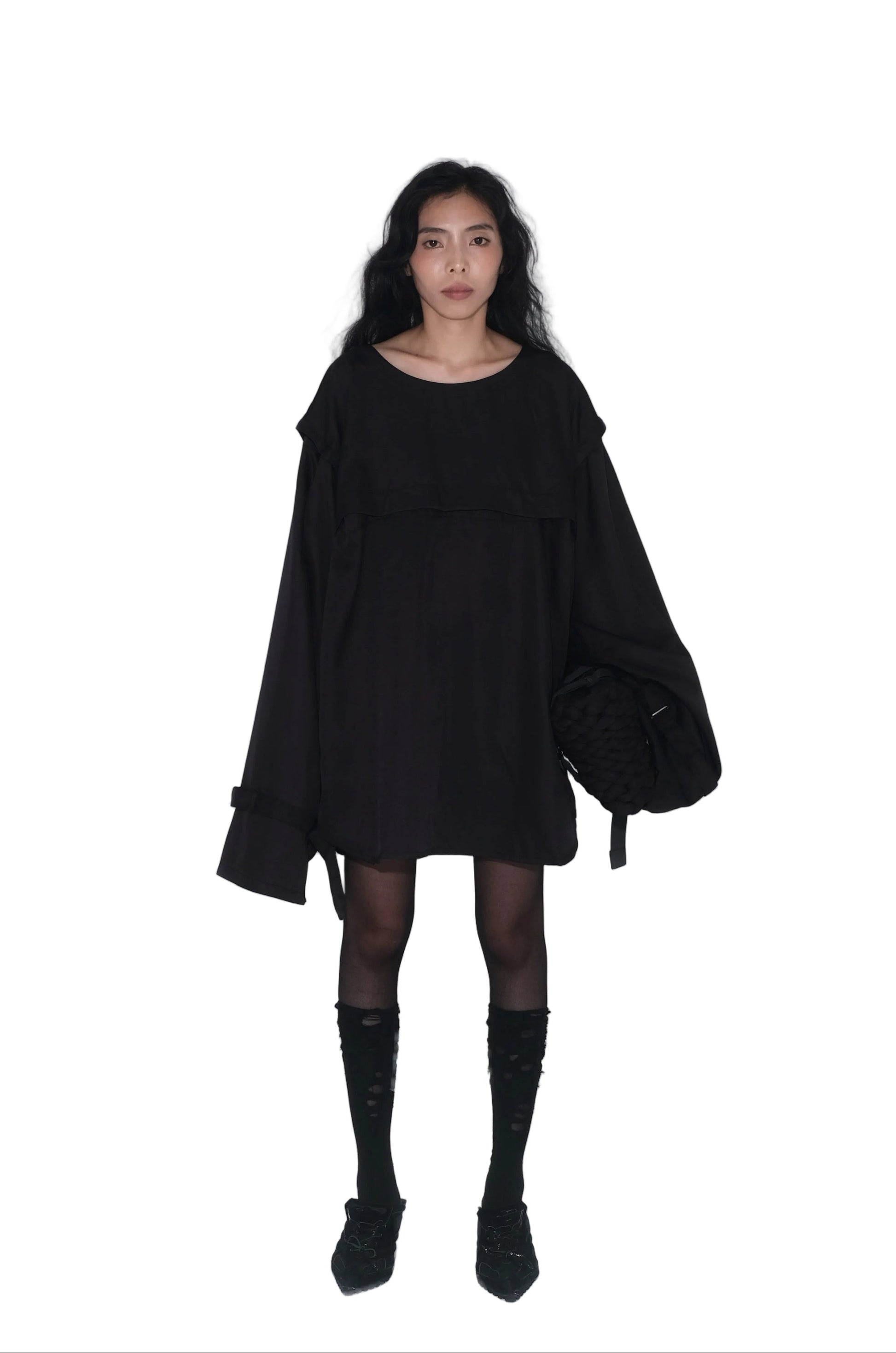 Detachable Psycho Shirt in Black - BEV C multi label store