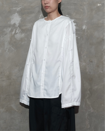 Puzzle Shirt in White - BEV C multi label store