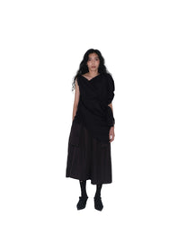 Asymmetrical Fly Pocket Pants In Dark Brown