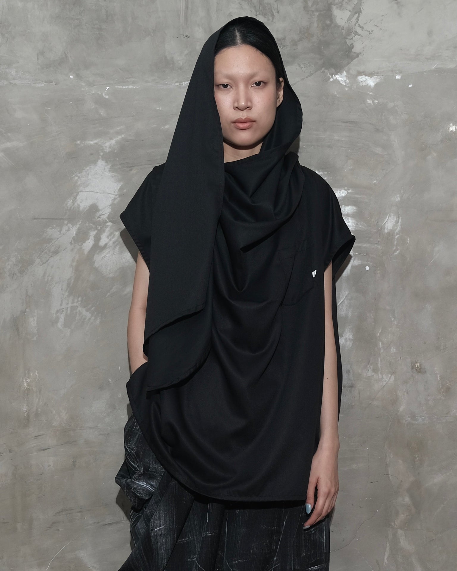 Dune Draped Top in Black