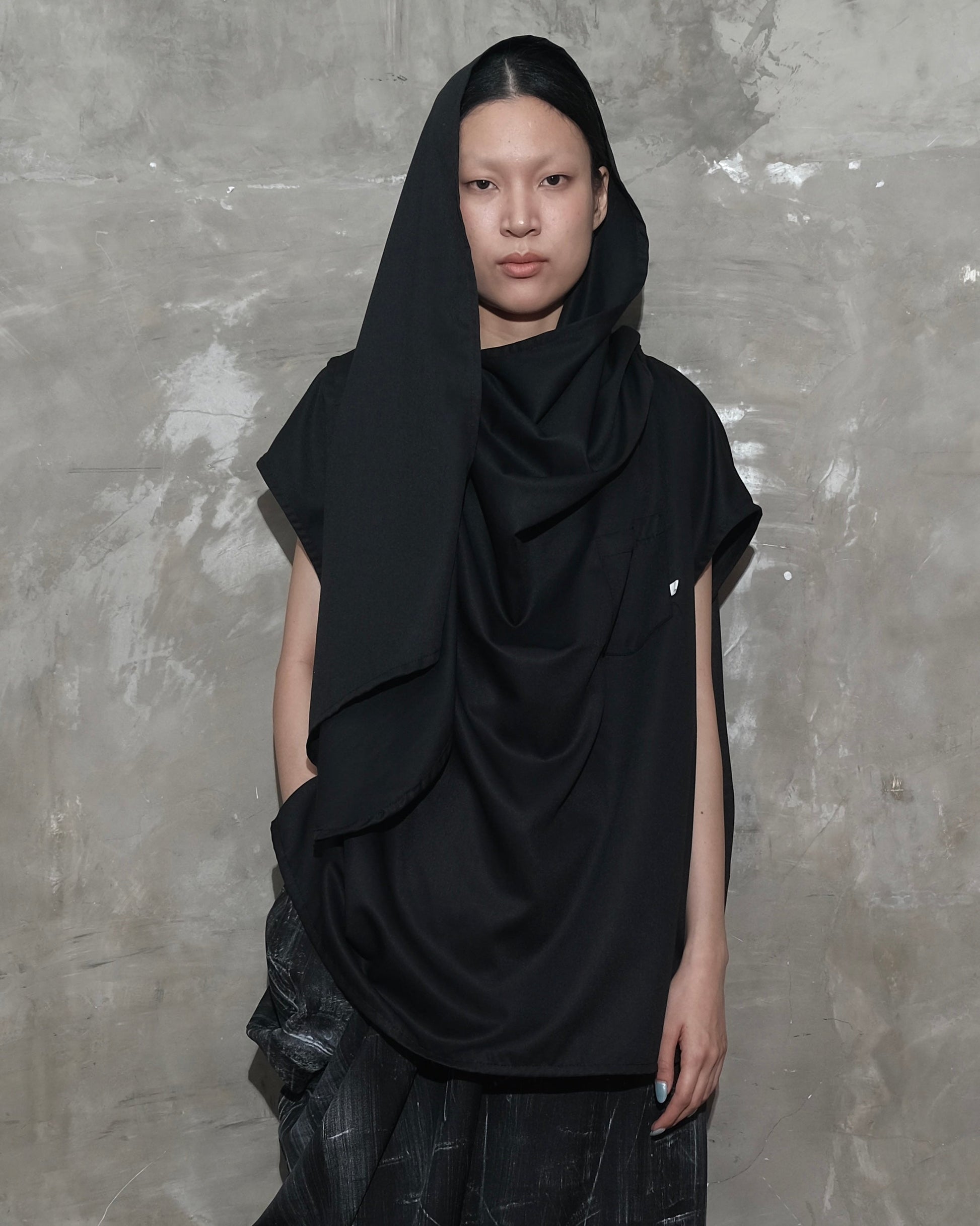 Dune Draped Top in Black