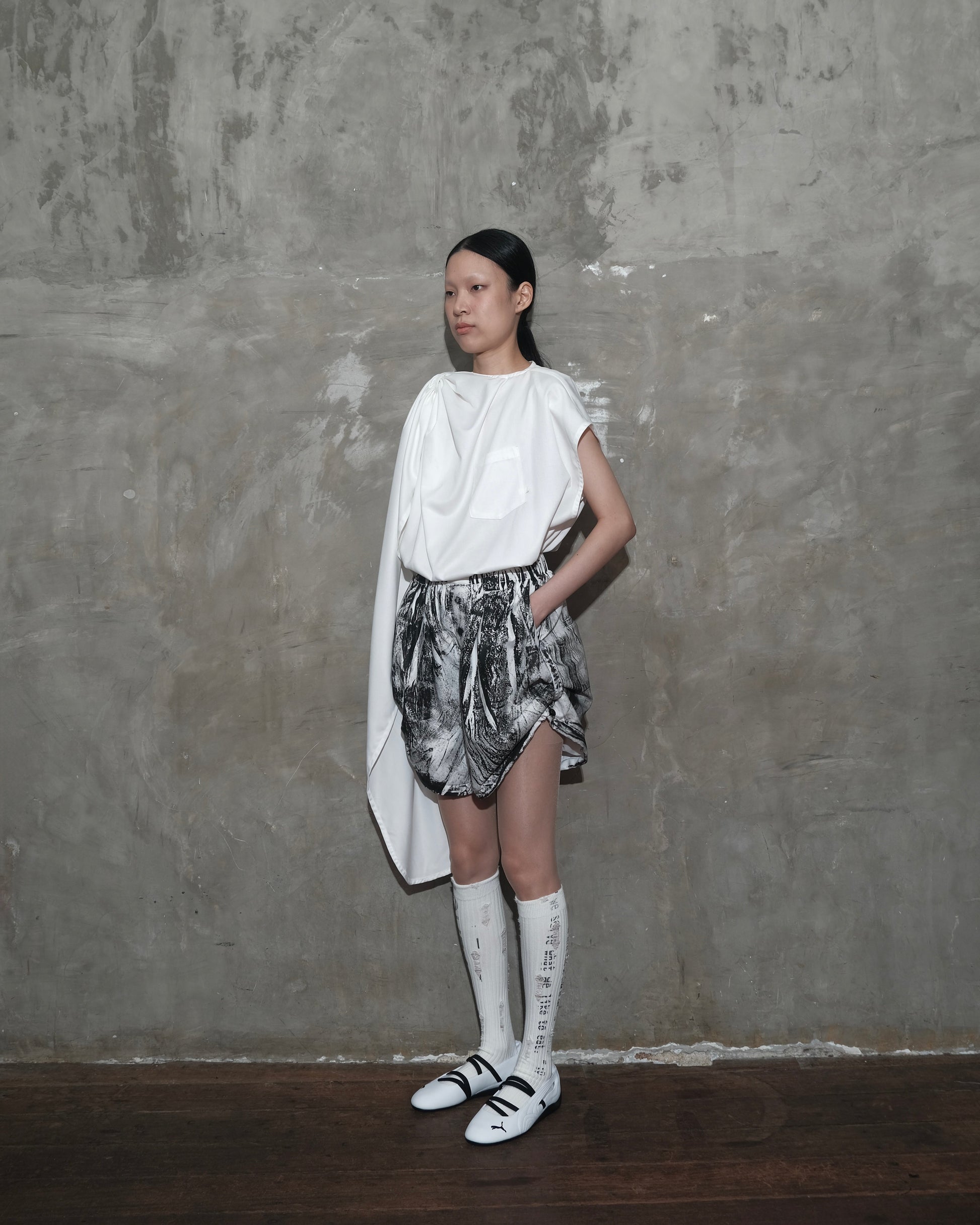 Dune Draped Top in White