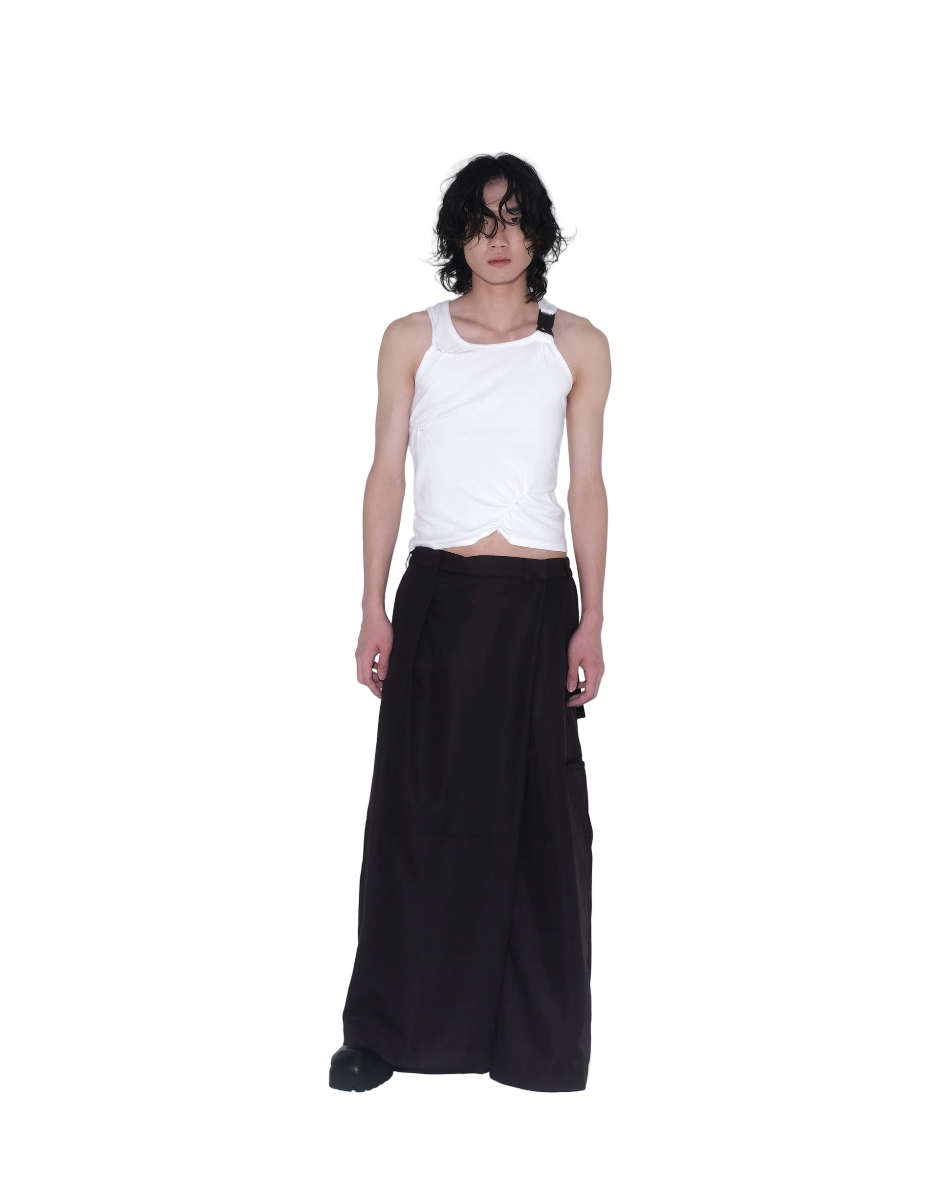 Dudu Overwrap Pants in Dark Brown - BEV C multi label store