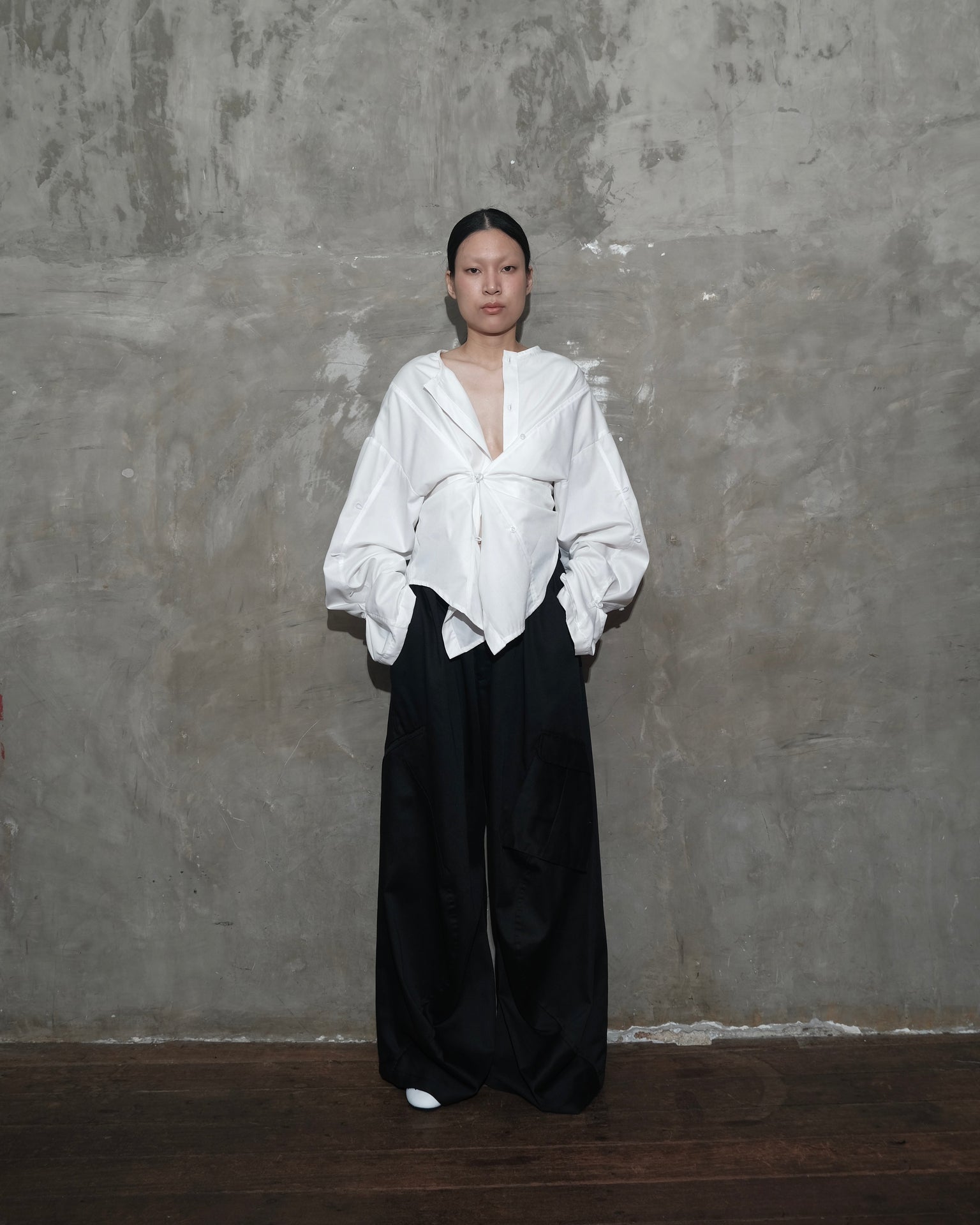 Puzzle Shirt in White - BEV C multi label store