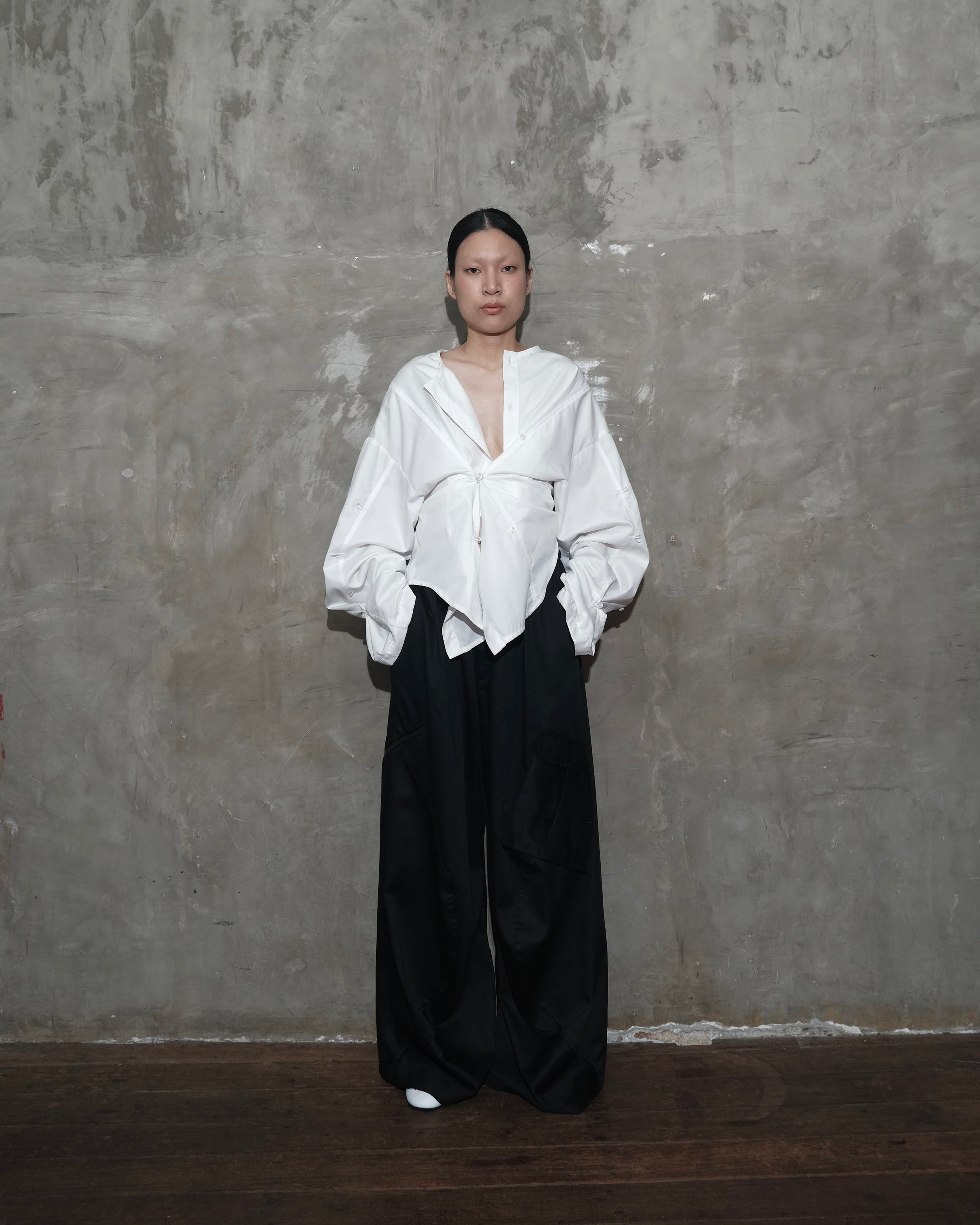 Puzzle Shirt in White - BEV C multi label store