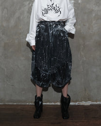 Curveform Jorts in Black Chaos - BEV C multi label store