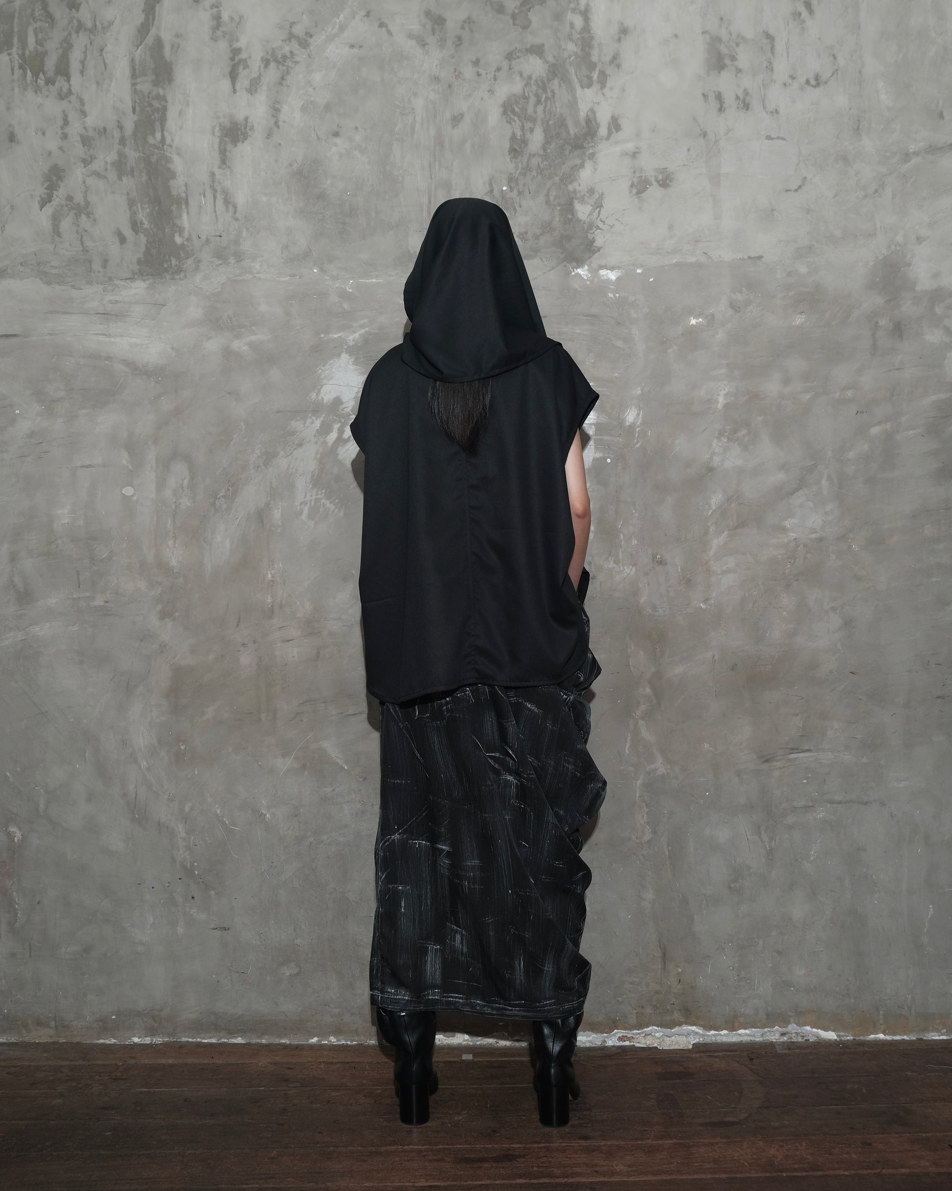 Dune Draped Top in Black