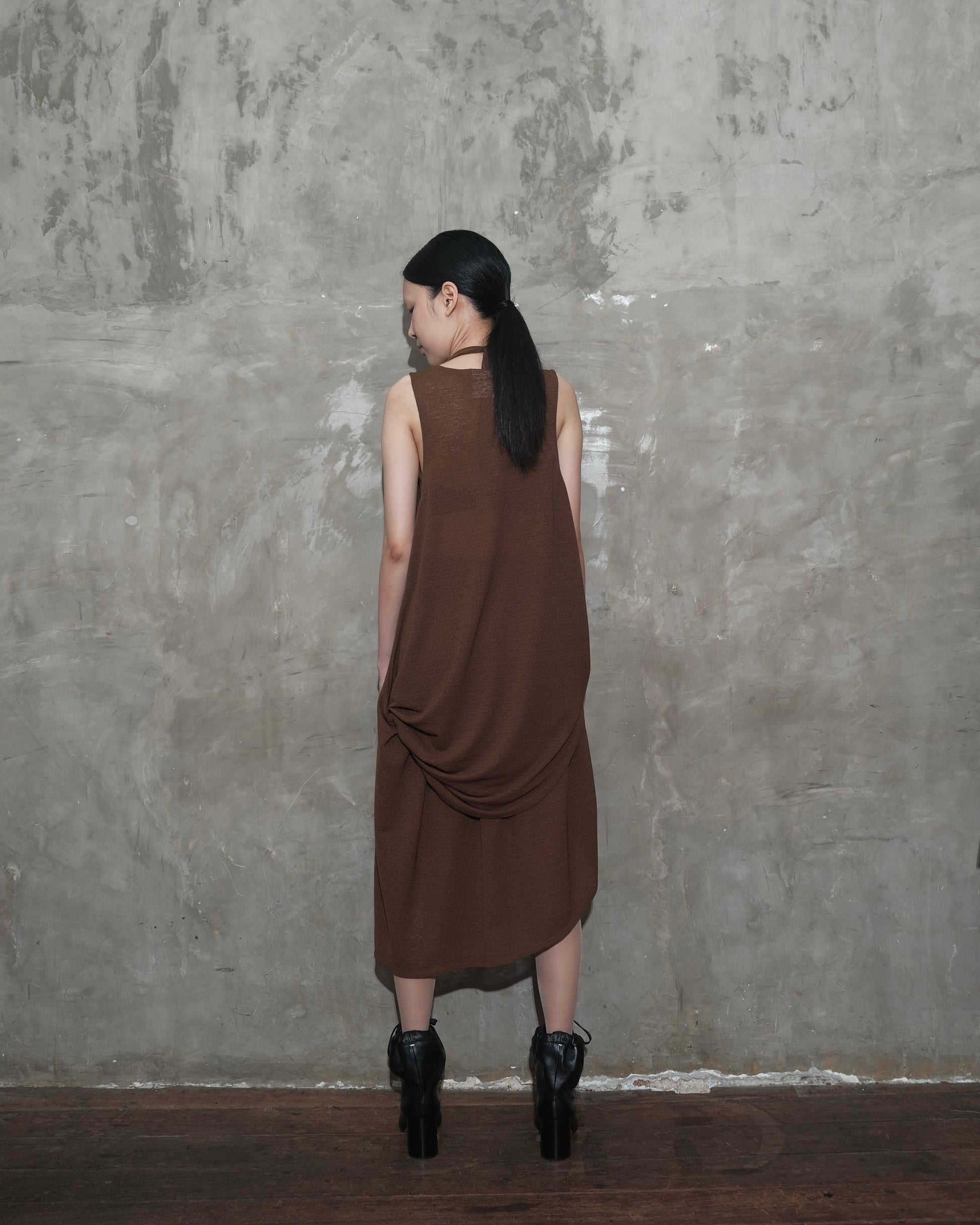 U Dress in Dark Brown - BEV C multi label store