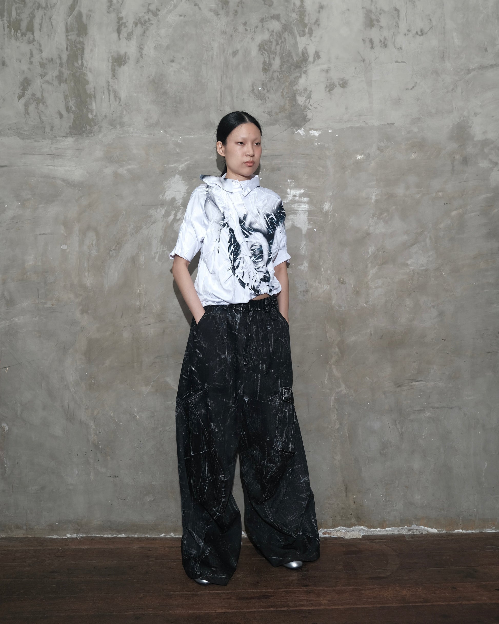 Warp Cargo Pants in Black Chaos - BEV C multi label store