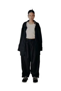 Magnolia Giant Collar Shirt in Black - BEV C multi label store