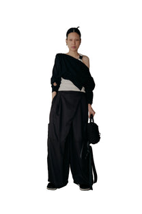 Dudu Overwrap Pants in Black - BEV C multi label store