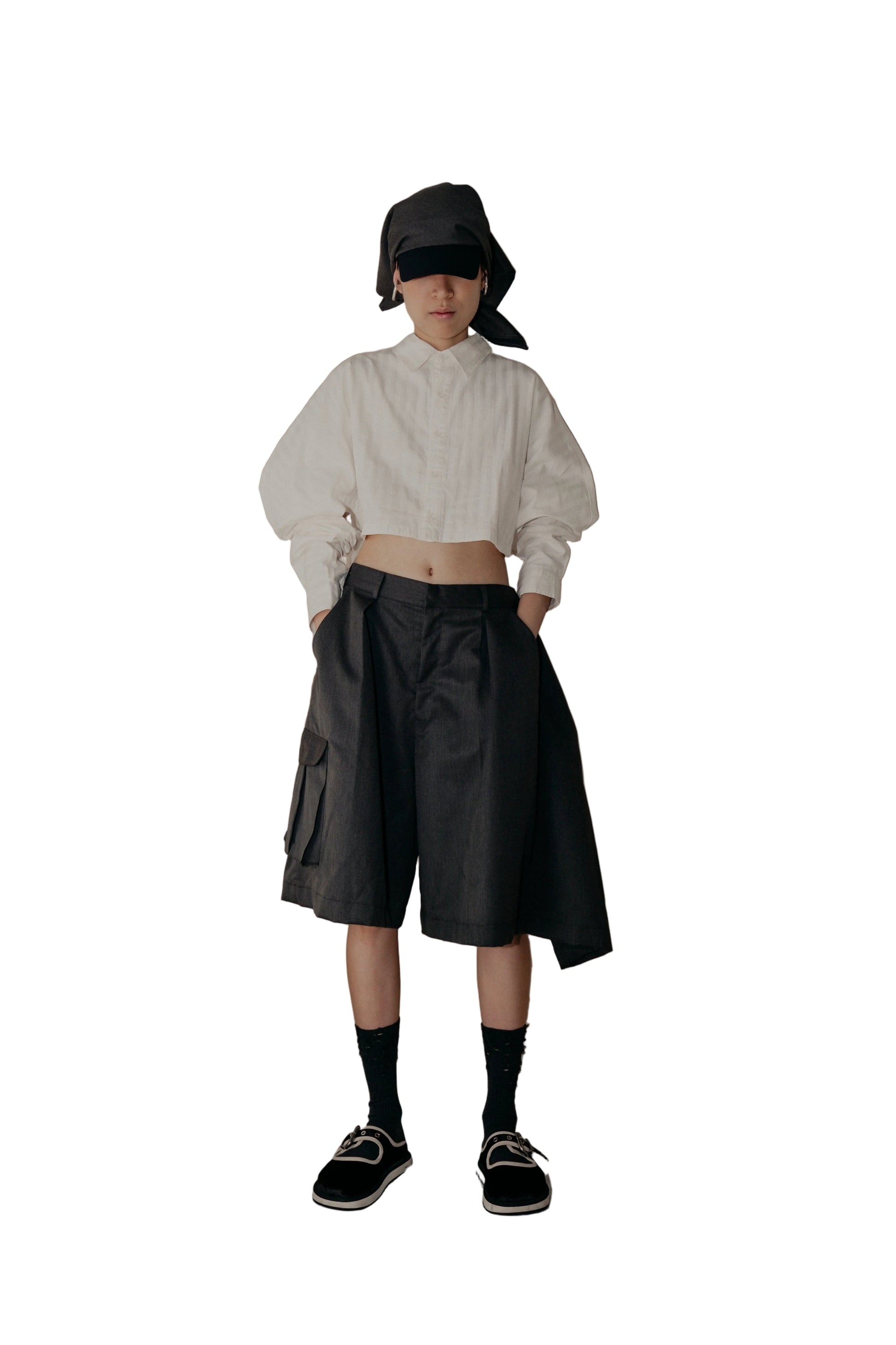 3 Kaki Kongfu Pants in Grey - BEV C multi label store