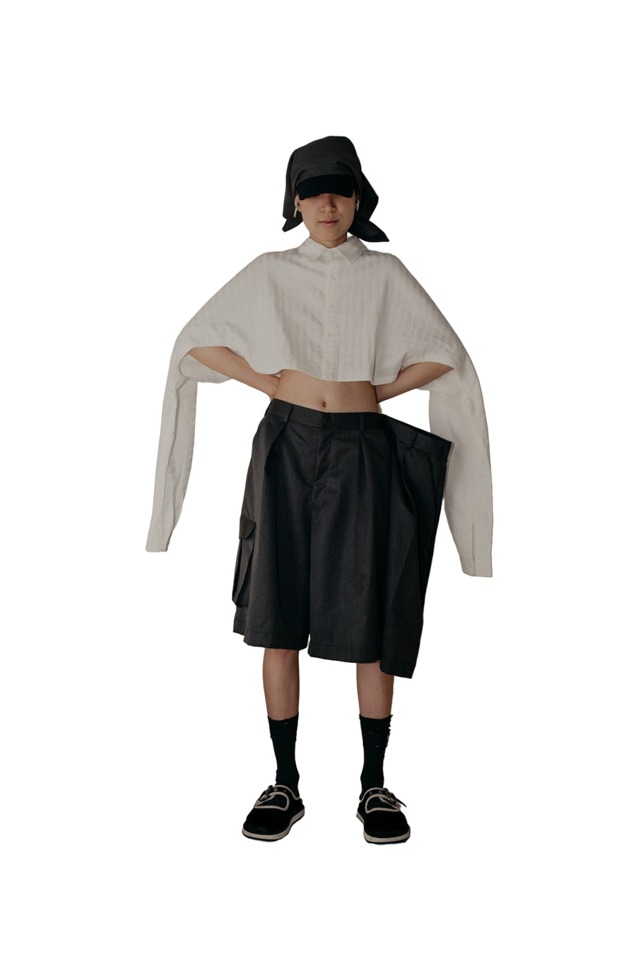 3 Kaki Kongfu Pants in Grey - BEV C multi label store