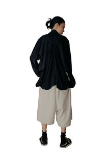 Asymmetrical Fly Pocket Pants In Cream - BEV C multi label store