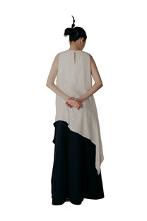 Sleeveless Draped Top in White - BEV C multi label store