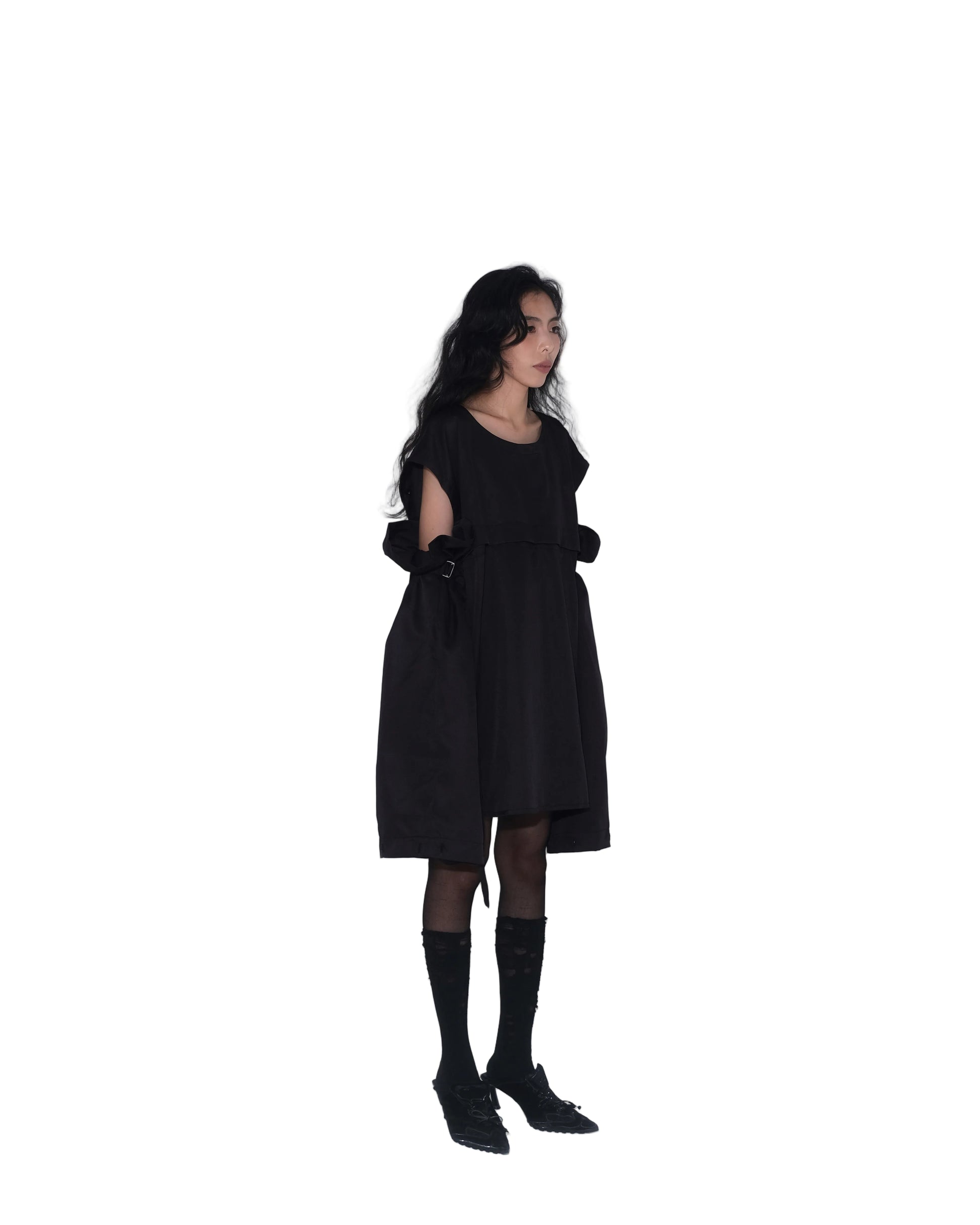 Detachable Psycho Shirt in Black - BEV C multi label store