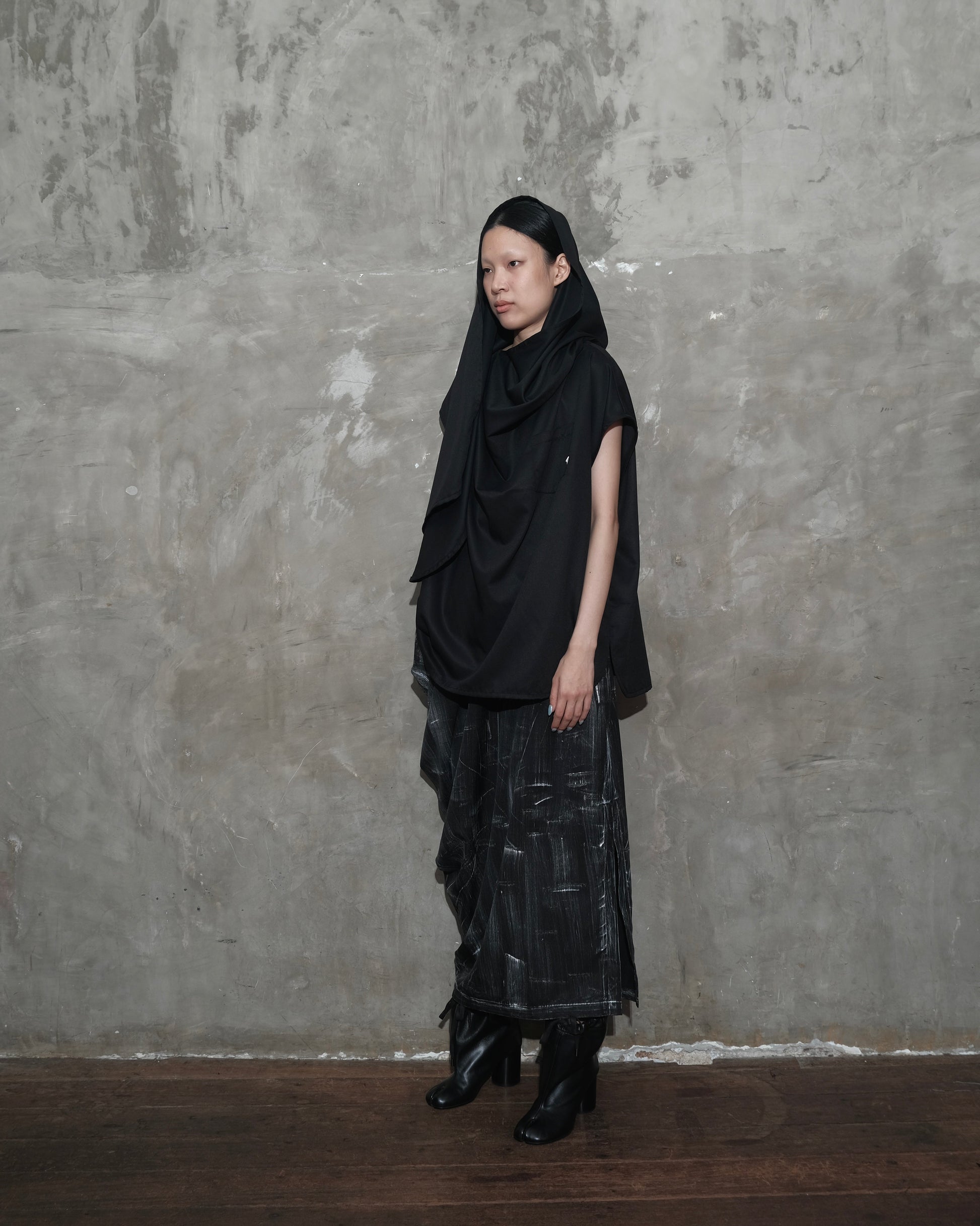 Dune Draped Top in Black