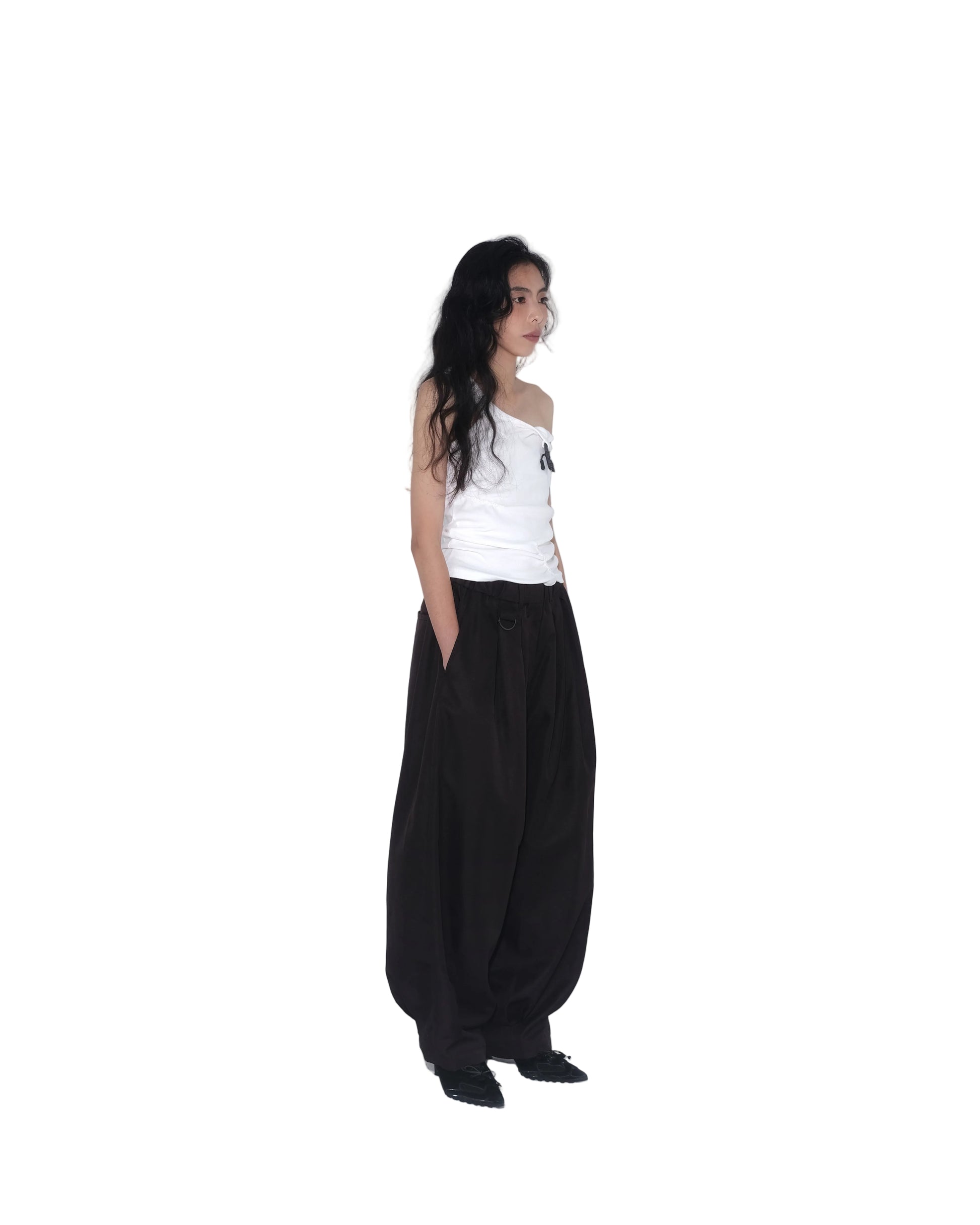 Sheeta Balloon Pants in Dark Brown - BEV C multi label store
