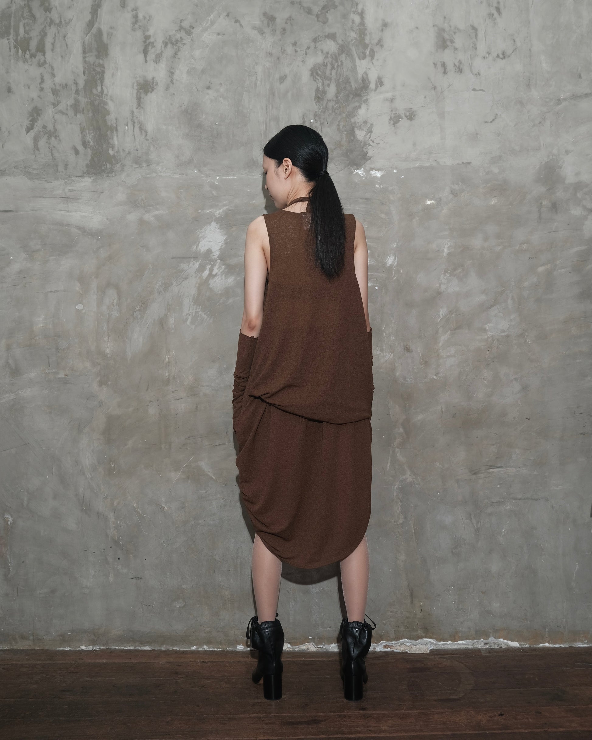 U Dress in Dark Brown - BEV C multi label store