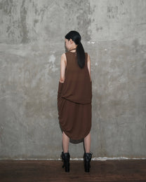 U Dress in Dark Brown - BEV C multi label store