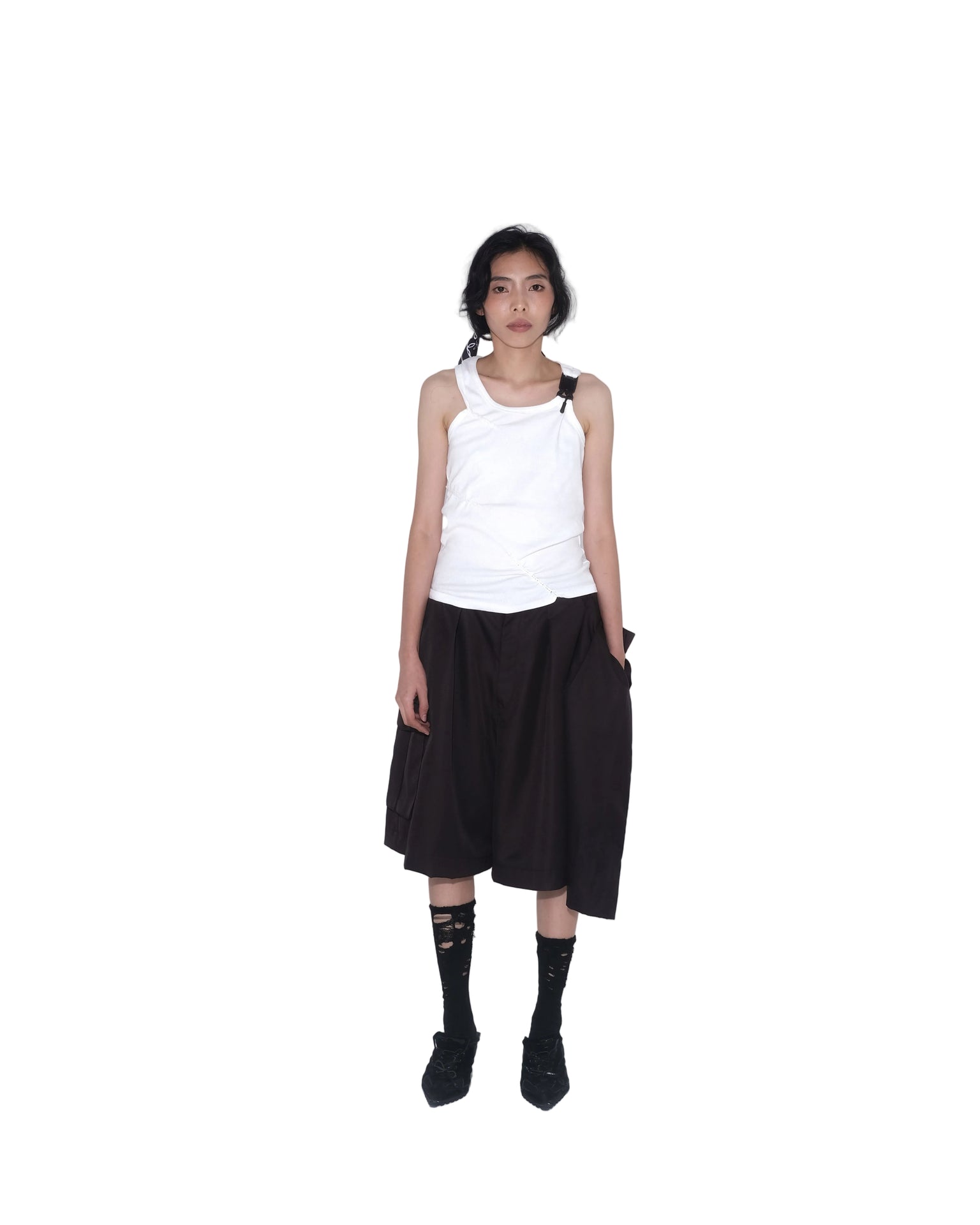 3 Kaki Kongfu Pants in Dark Brown - BEV C multi label store