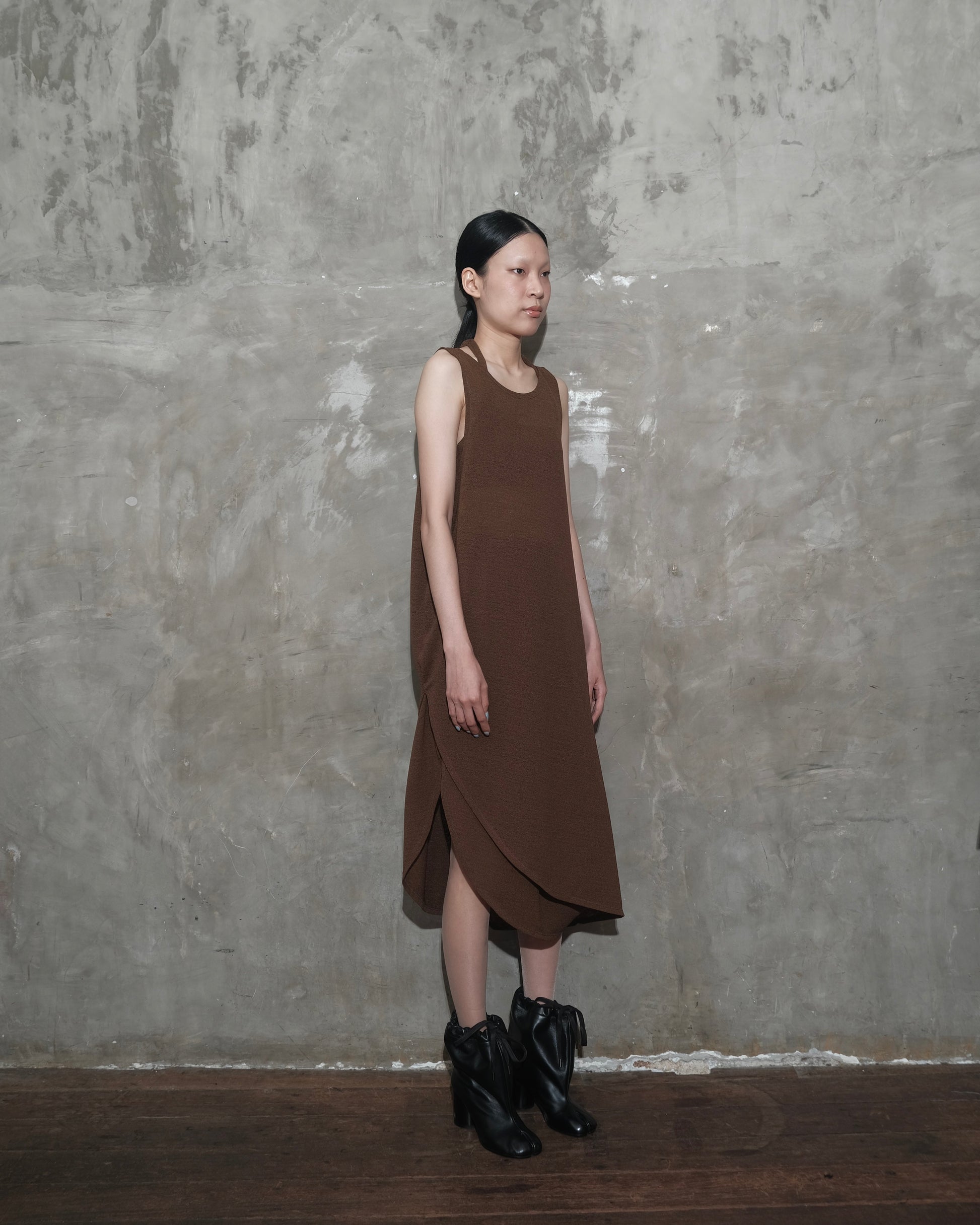 U Dress in Dark Brown - BEV C multi label store