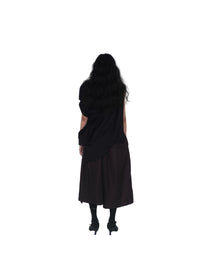Asymmetrical Fly Pocket Pants In Dark Brown