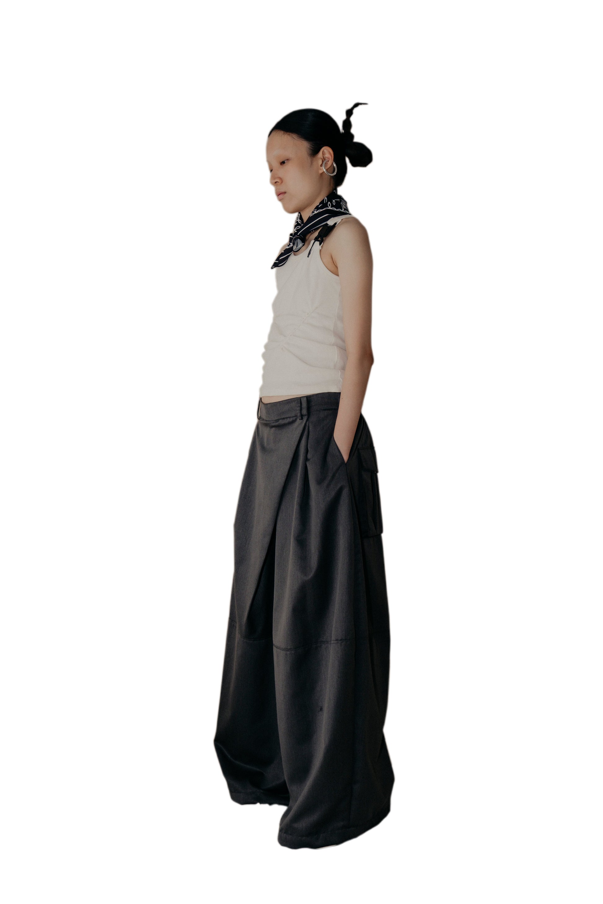 Dudu Overwrap Pants in Grey