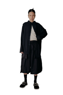 Asymmetrical Fly Pocket Pants In Black